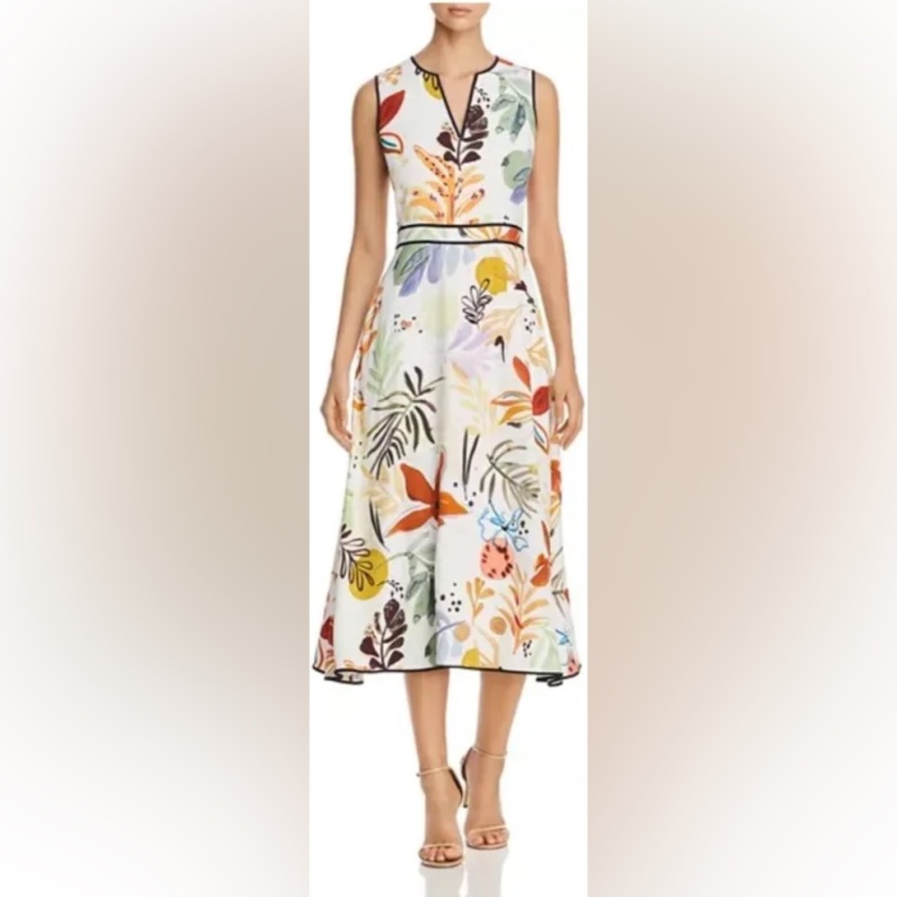 Lafayette 148 New York Janelle Midi Dress Size 12